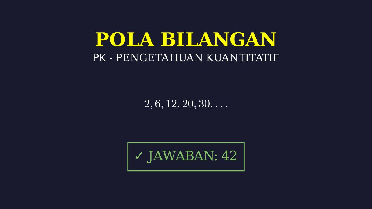 Pola Bilangan: Barisan Angka