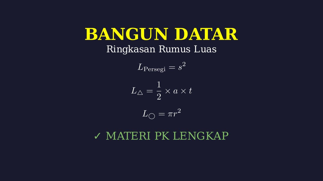 Rumus Lengkap Bangun Datar