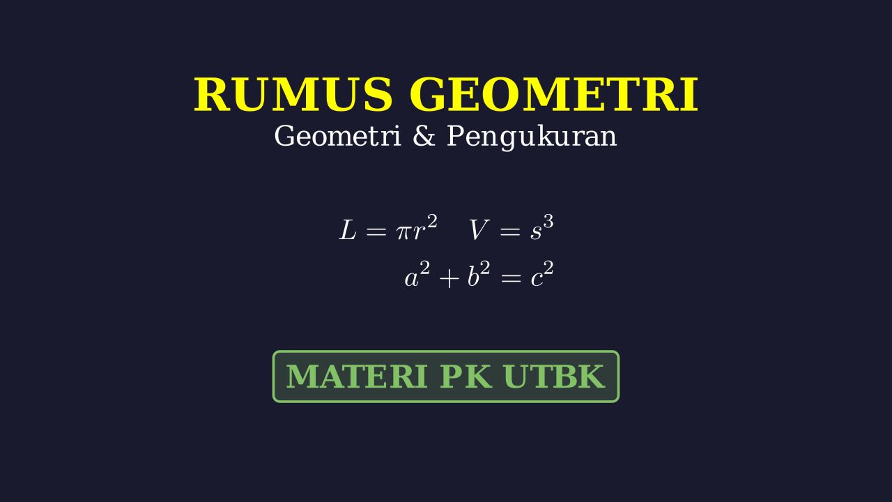Rangkuman Rumus Geometri dan Pengukuran
