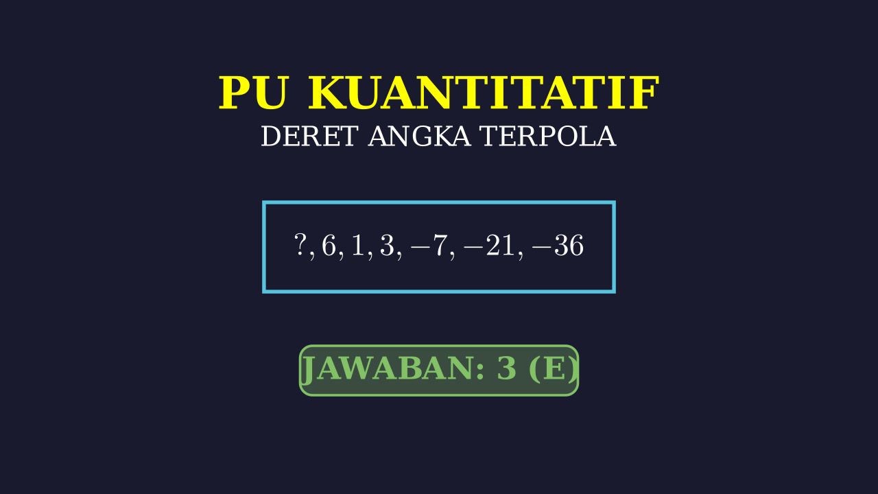 Pembahasan Pola Deret Angka