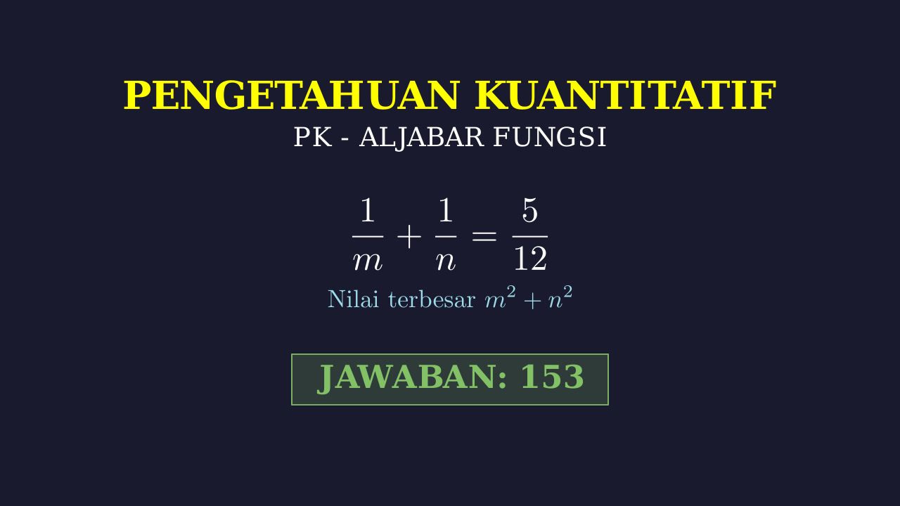 Mencari Nilai Maksimum m² + n²