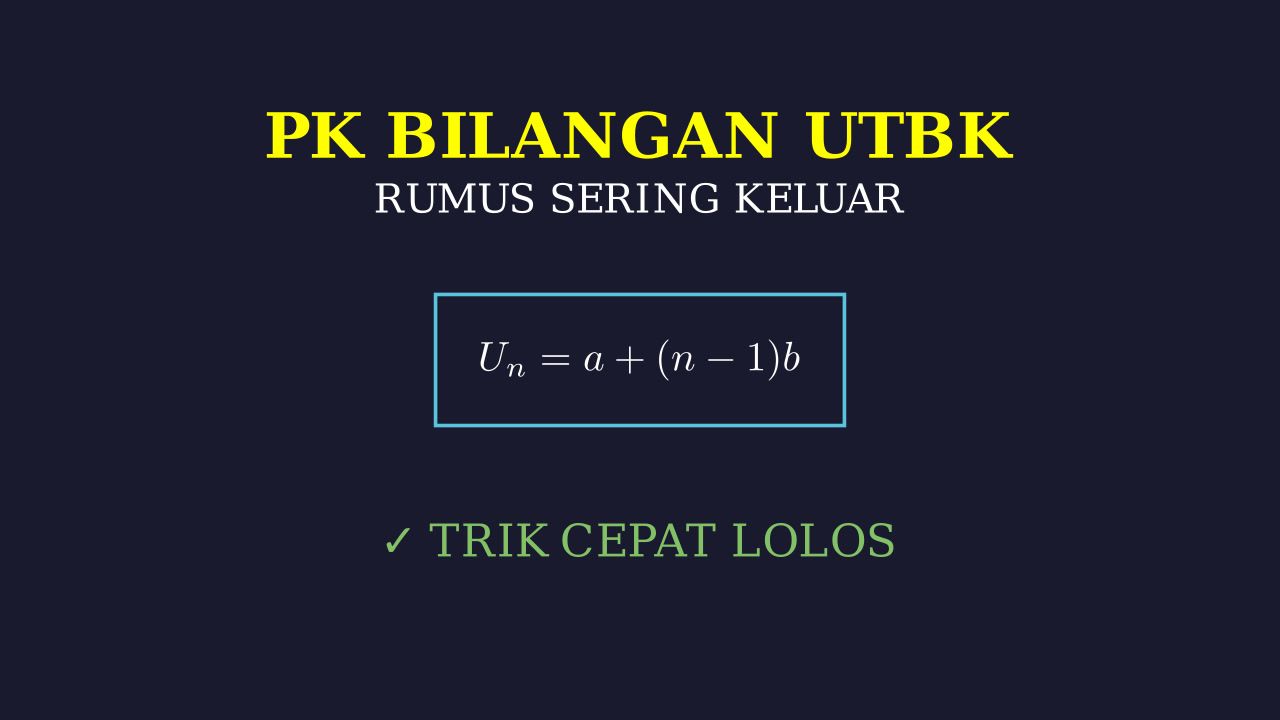Rumus PK UTBK Sering Keluar