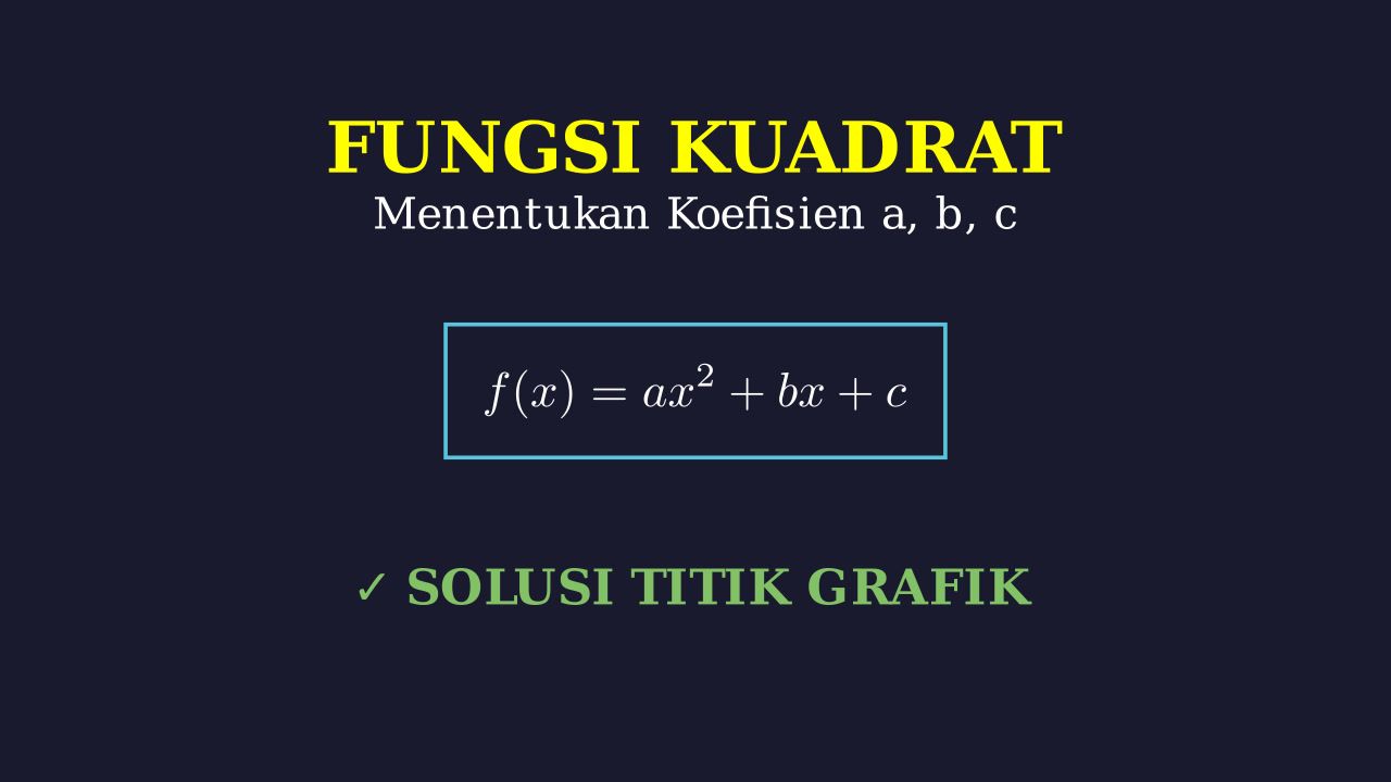 Menentukan Koefisien Fungsi Kuadrat