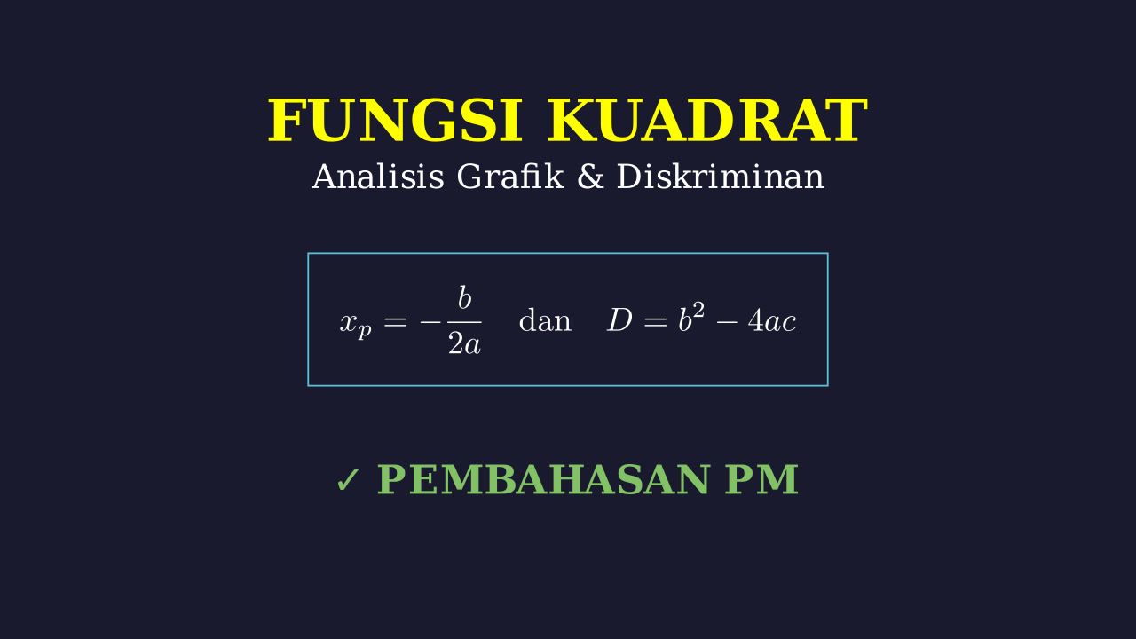 Grafik Fungsi Kuadrat: Simetri, Puncak, & Diskriminan