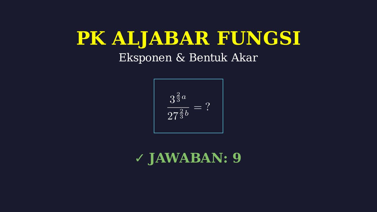 Persamaan Eksponen dan Akar