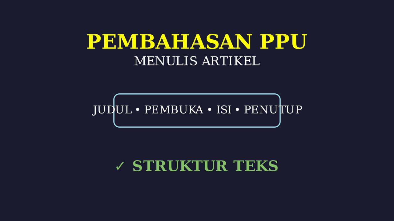 Panduan Menulis Artikel