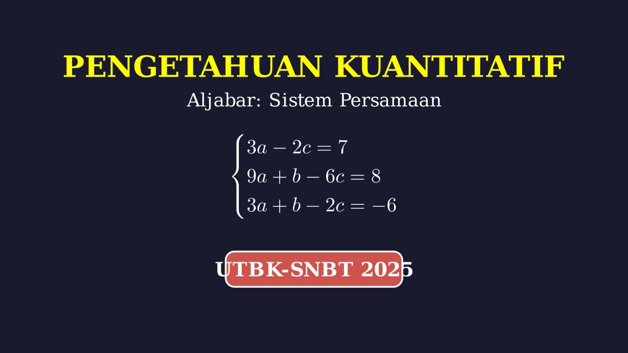 Menyelesaikan Sistem Persamaan Linear Tiga Variabel