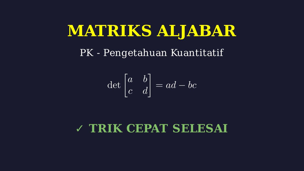 Menyelesaikan Soal Matriks