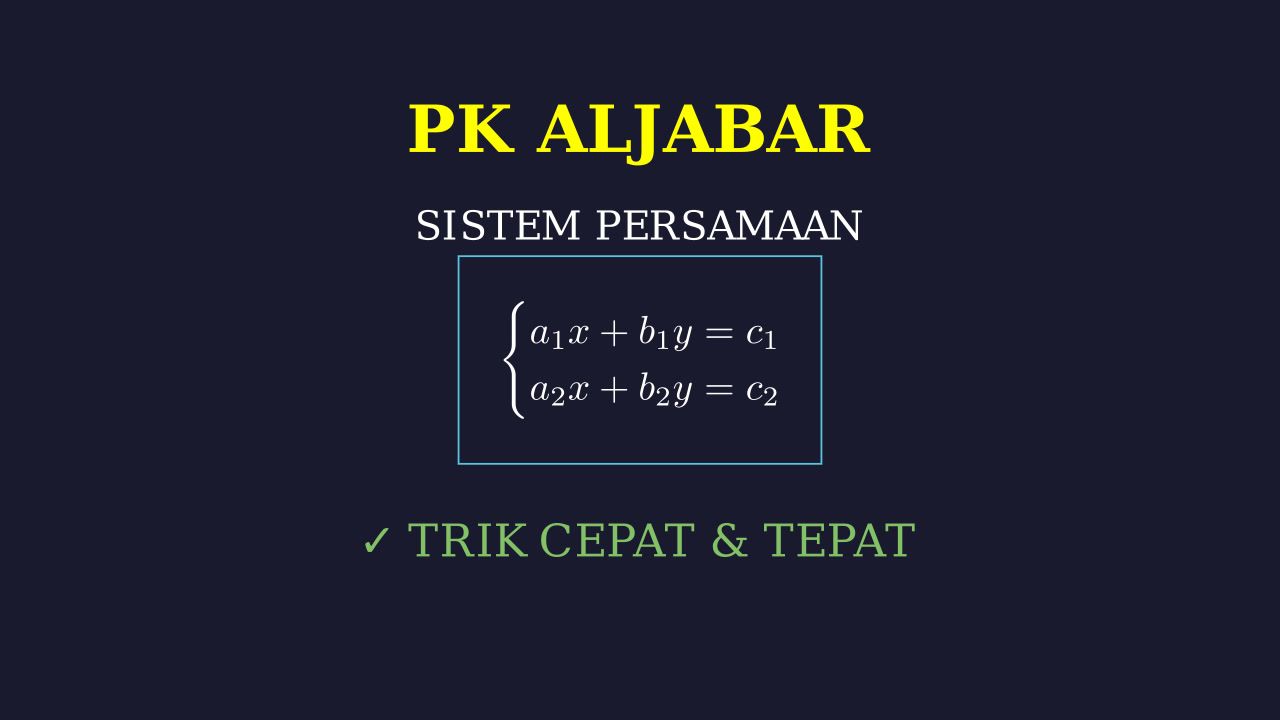 Sistem Persamaan Linear
