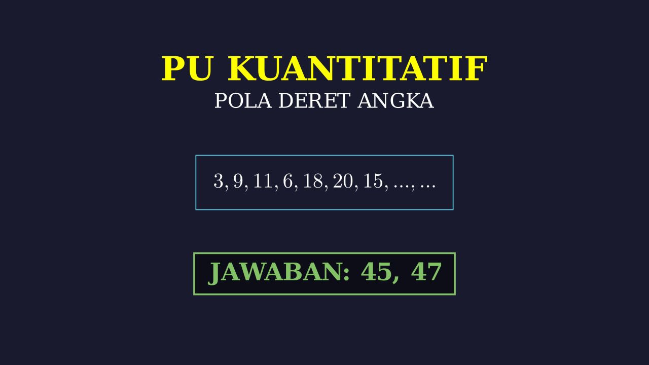 Trik Cepat Deret Angka