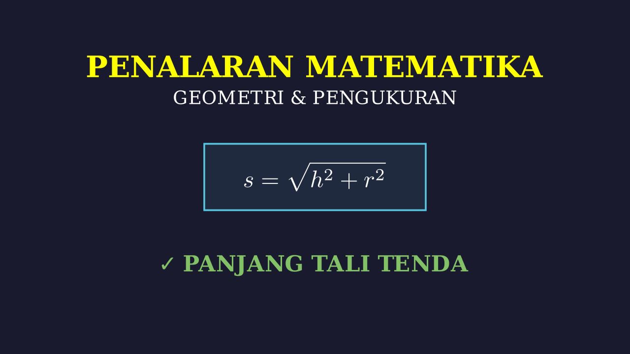 Menghitung Panjang Tali Tenda