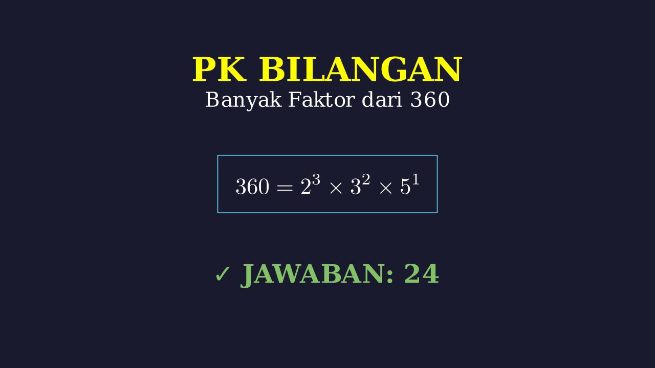 Menghitung Banyak Faktor Positif