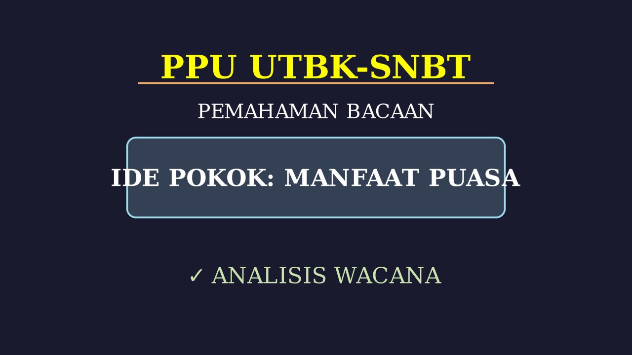 Manfaat Puasa: Sehat Jasmani dan Rohani