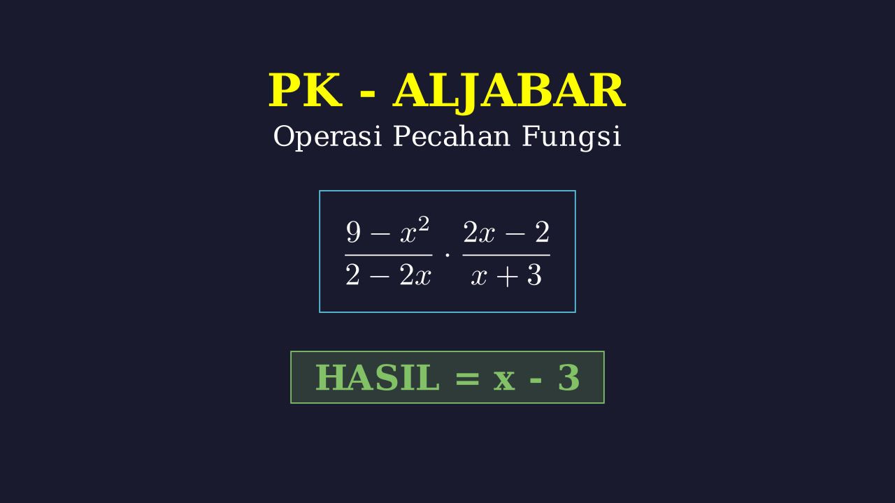 Menyederhanakan Perkalian Pecahan Aljabar
