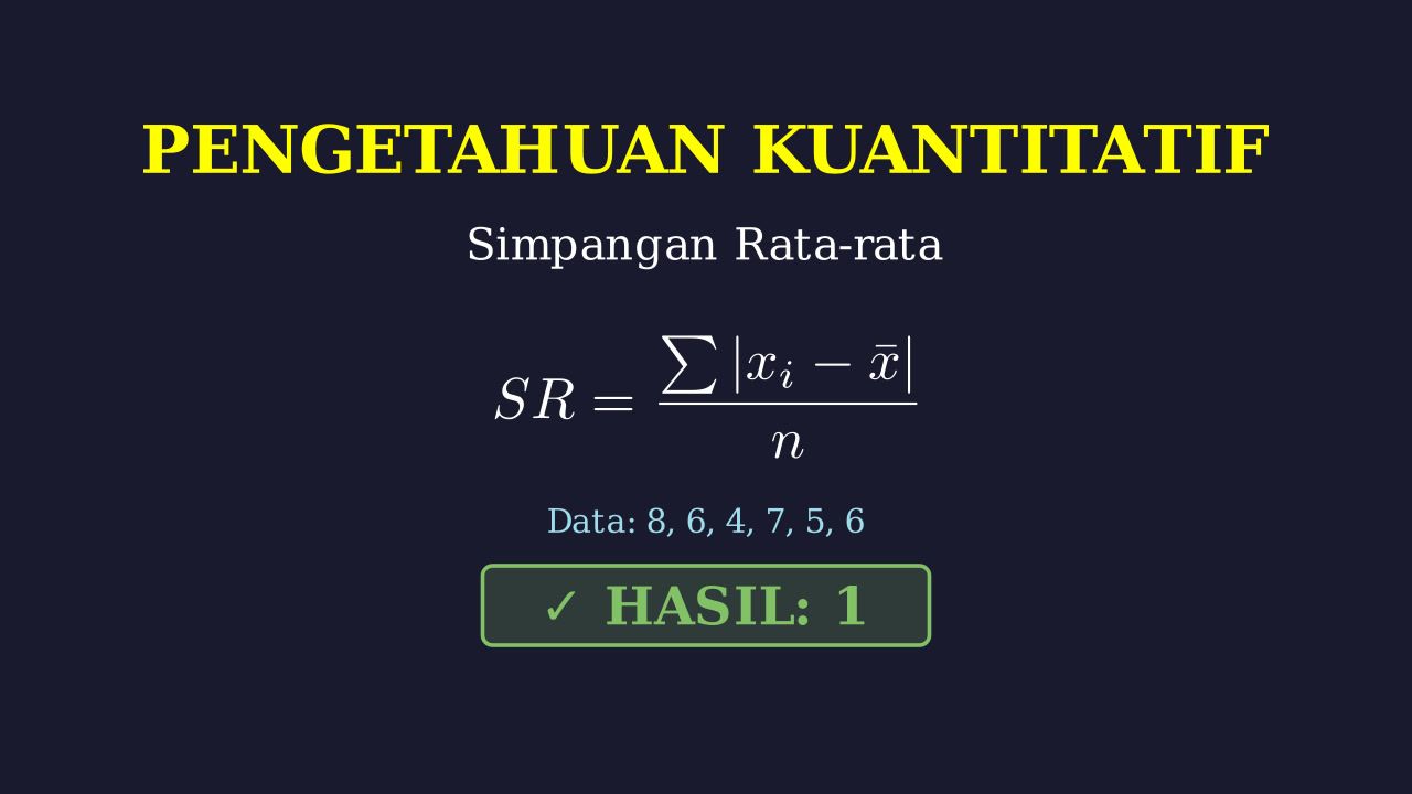 Menghitung Simpangan Rata-rata