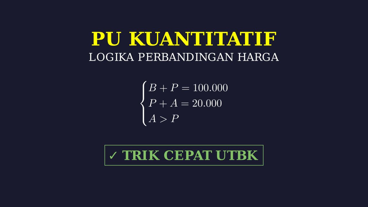 Soal Cerita: Sistem Persamaan Linear