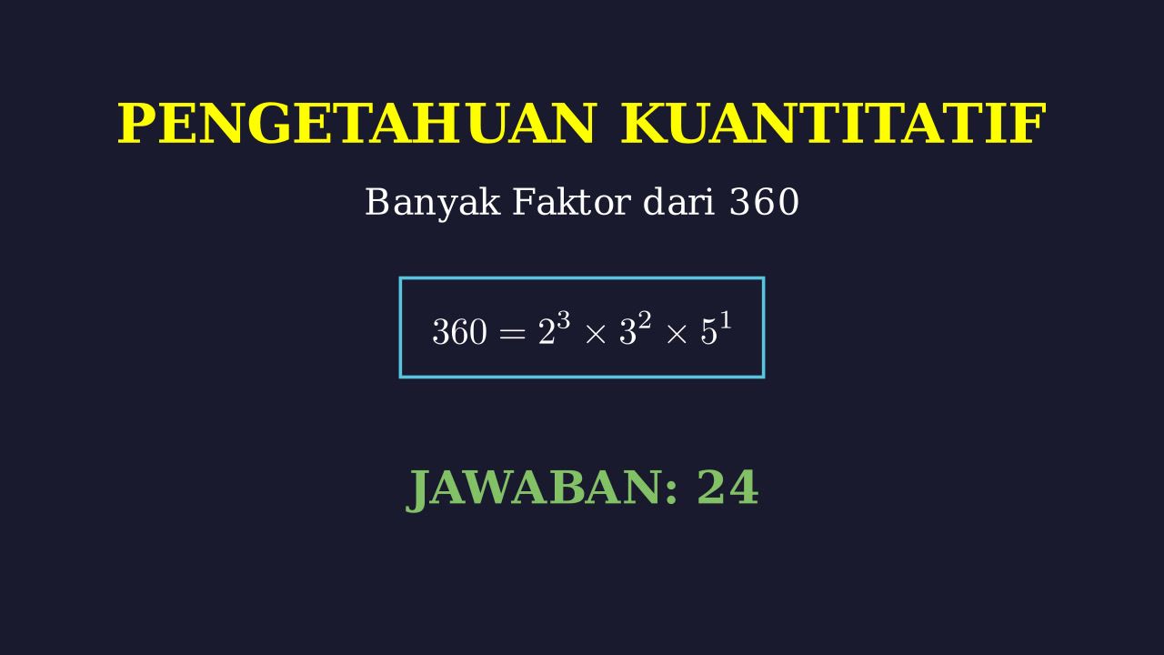 Menghitung Banyak Faktor Positif 360