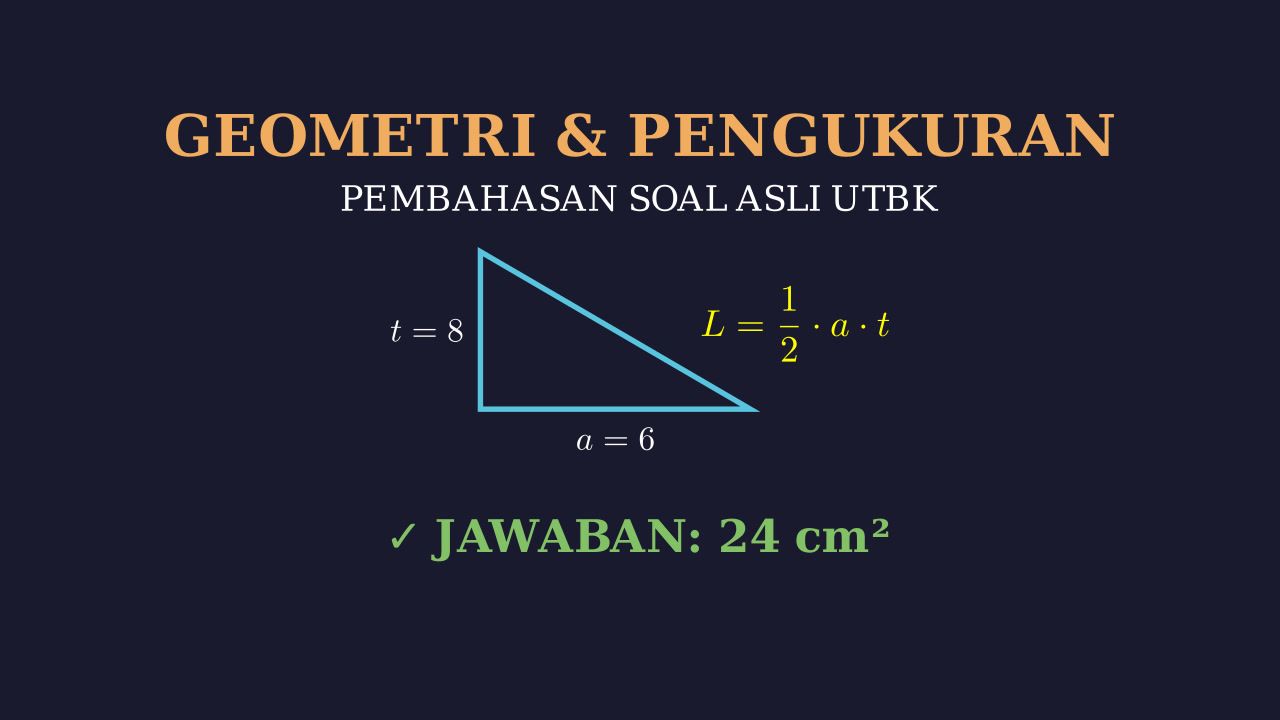 Objek dan Pengukuran Geometri: Pembahasan Soal UTBK