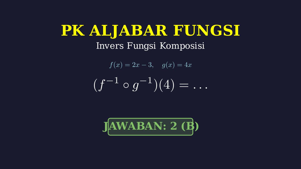 Menghitung Nilai Invers Fungsi Komposisi