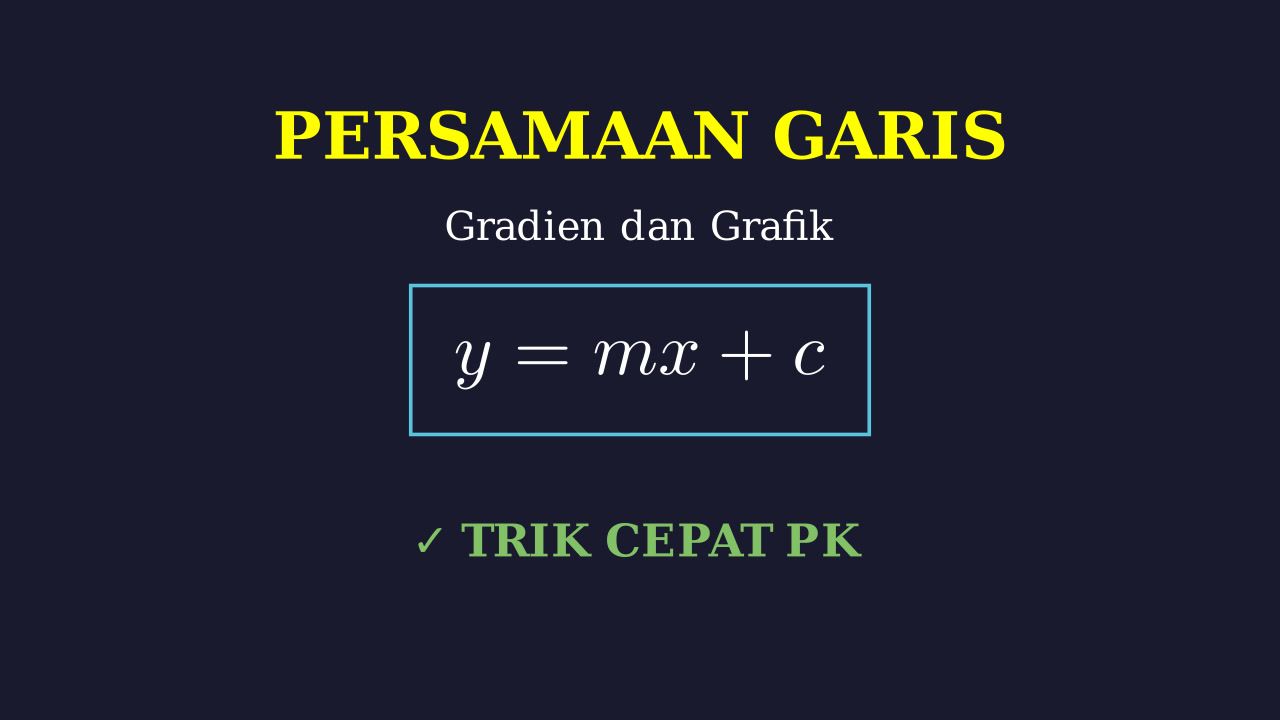 Persamaan Garis Lurus: Gradien dan Grafik