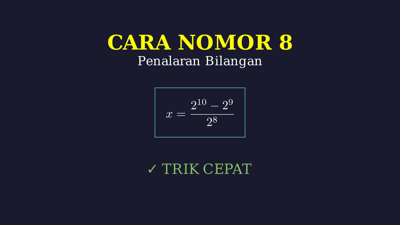 Langkah Penyelesaian Nomor 8
