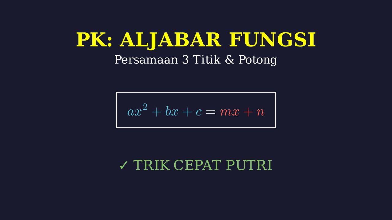 Fungsi Kuadrat: 3 Titik & Titik Potong Linear