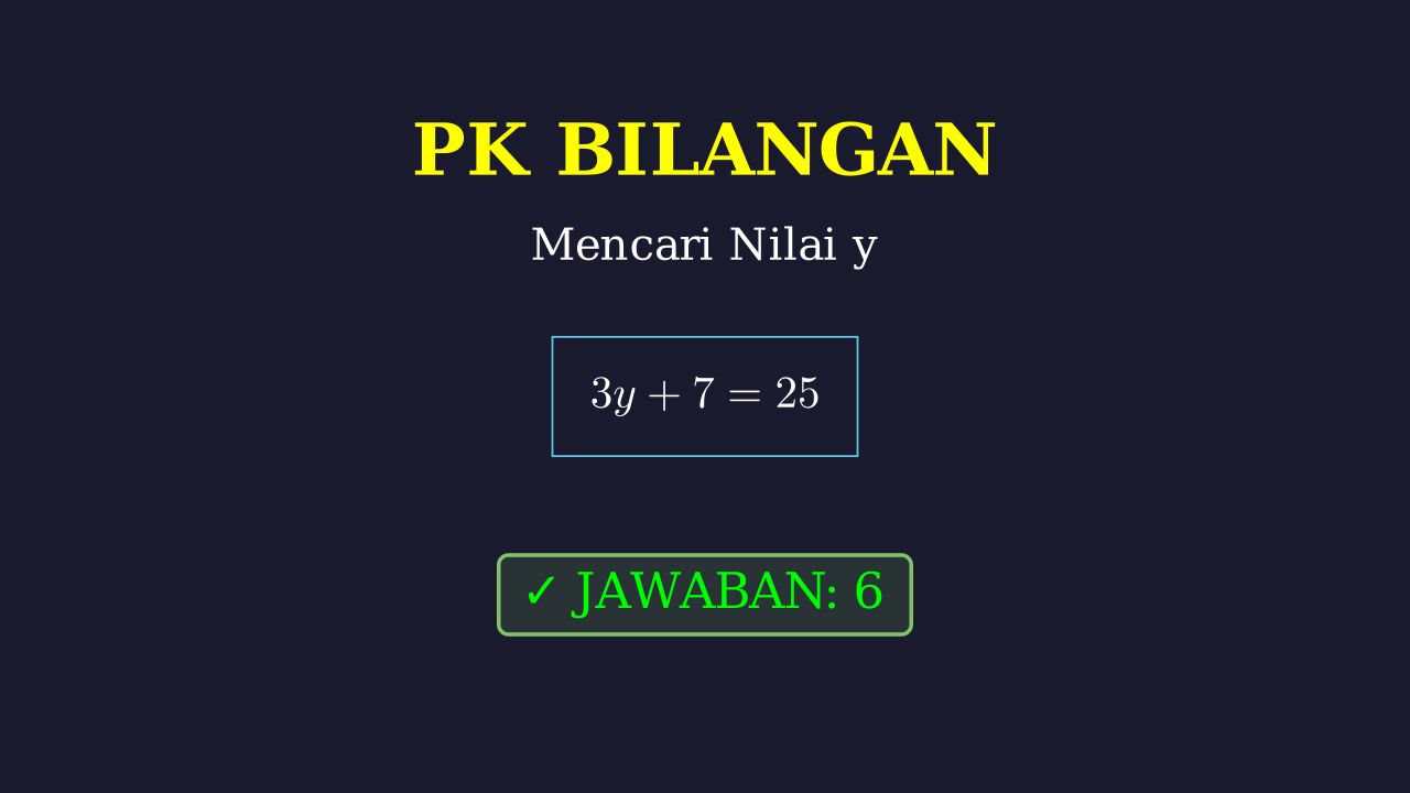 Menyelesaikan Persamaan Y