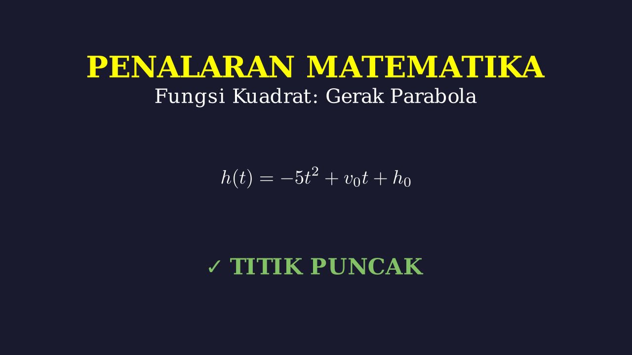 Konsep Gerak Parabola