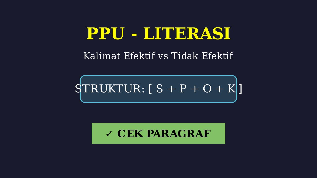 Kalimat Efektif vs Tidak Efektif dalam Paragraf