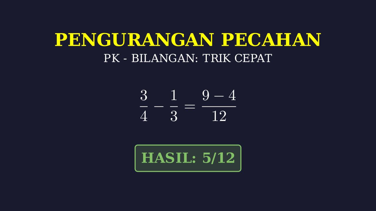 Mengurangkan Pecahan