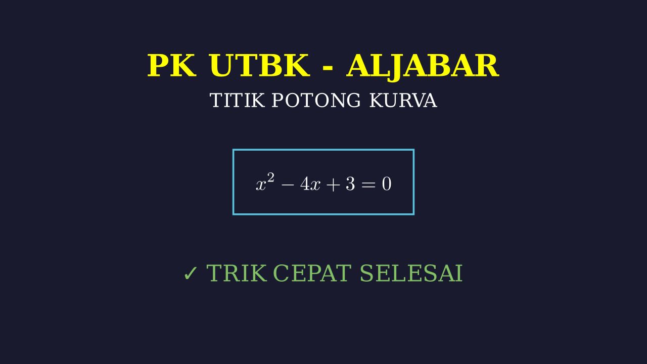 Titik Potong Kurva: Soal SMA & UTBK