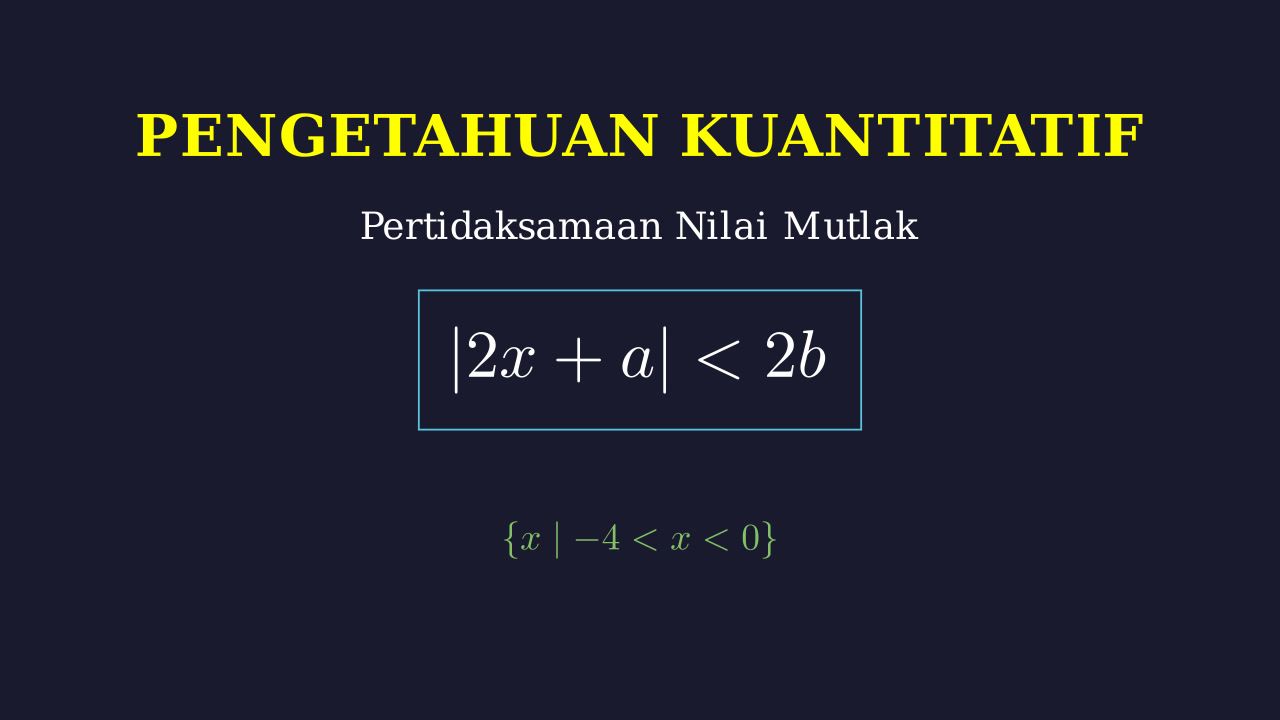 Menyelesaikan Pertidaksamaan Nilai Mutlak