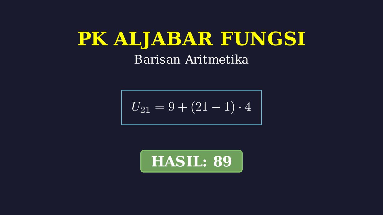 Menentukan Suku ke-n Barisan Aritmetika