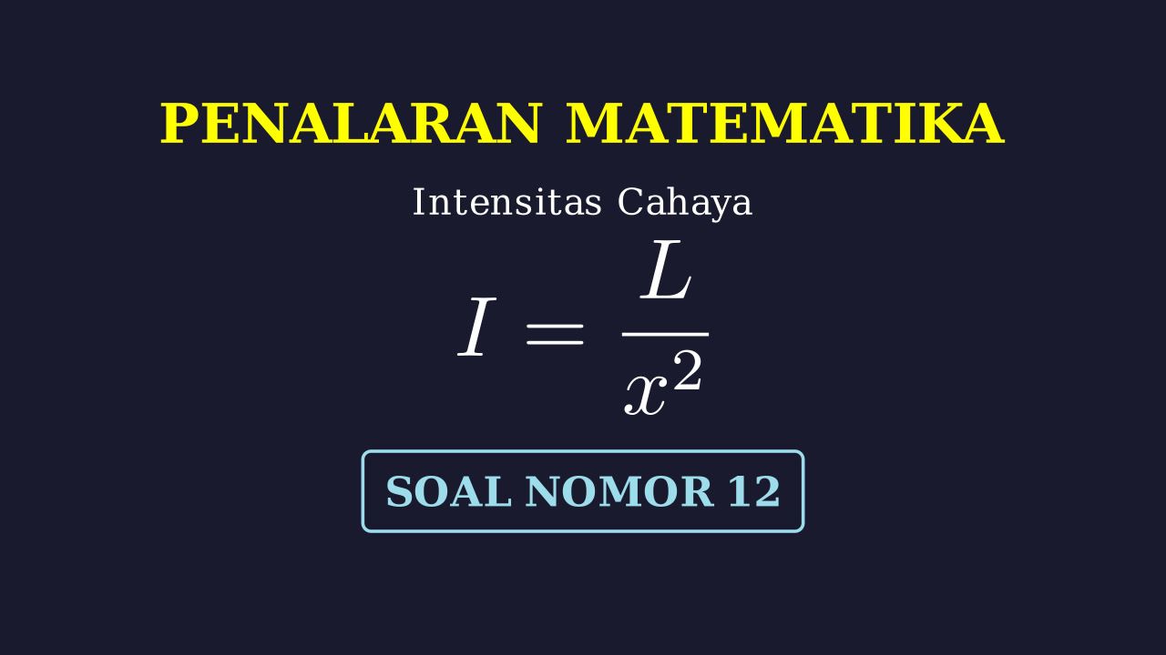 Rumus Dan Pembahasan Intensitas Cahaya