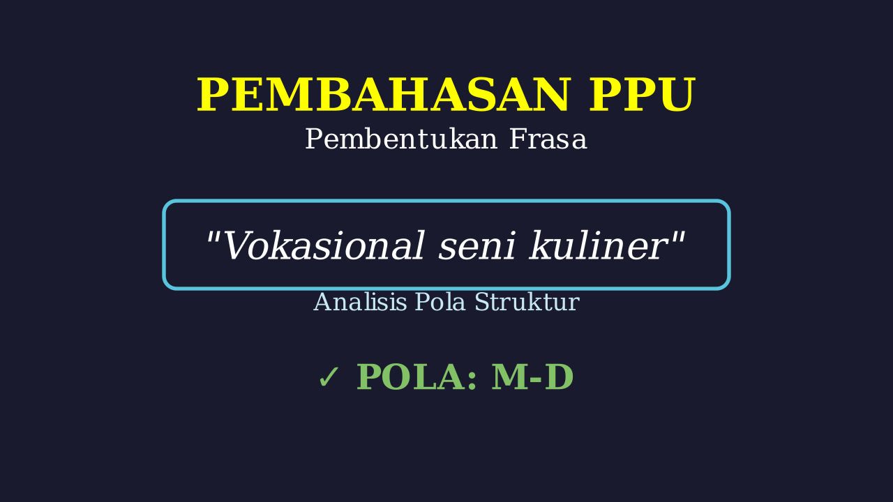 Vokasional Seni Kuliner