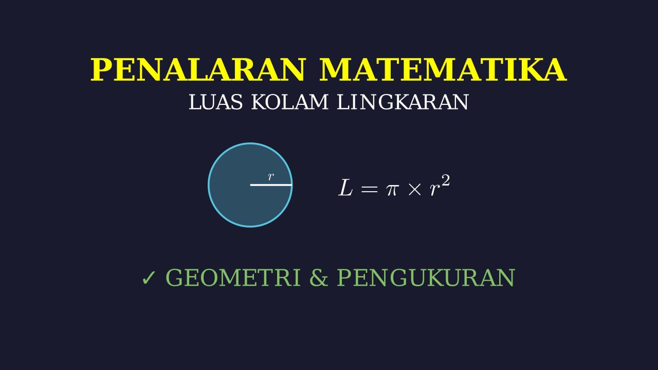 Menghitung Luas Kolam Lingkaran
