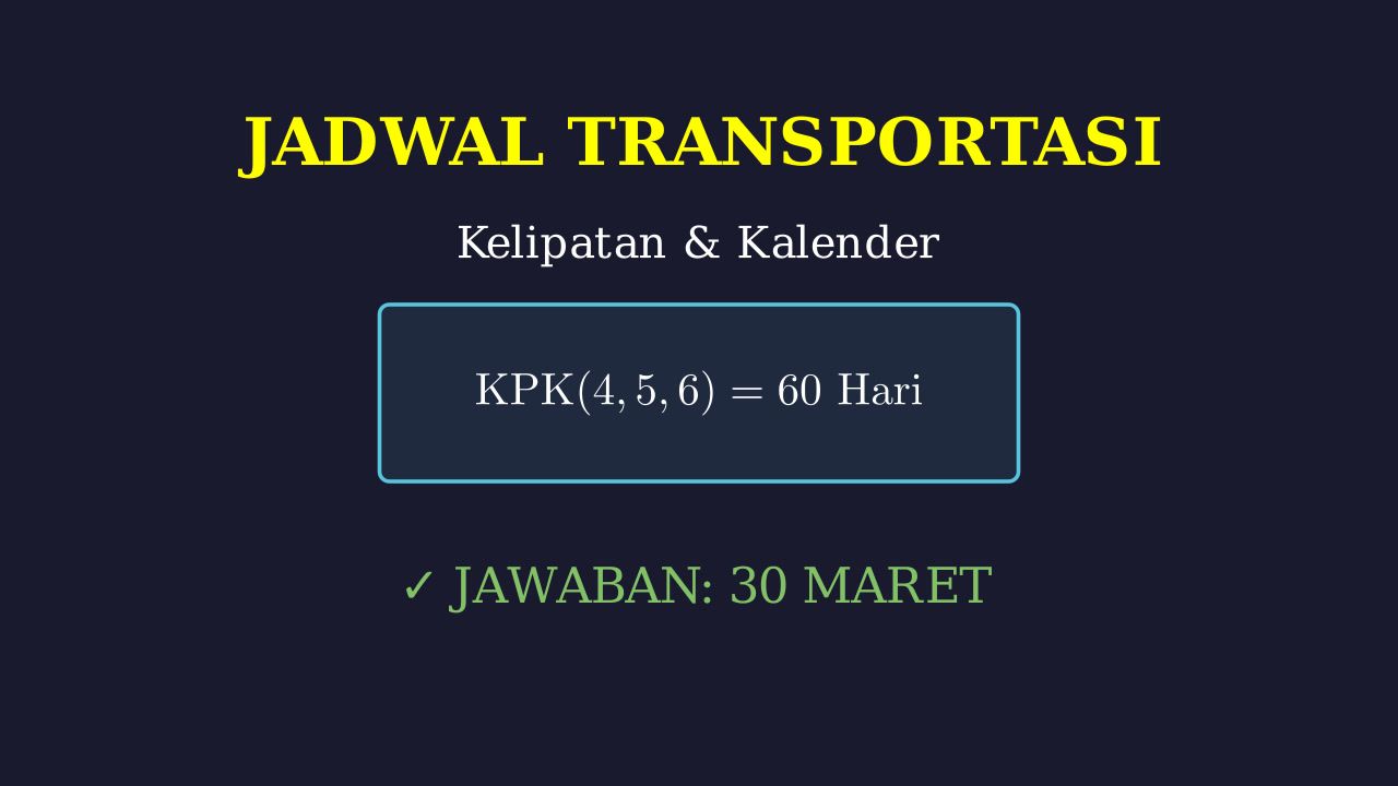 Jadwal Transportasi: Konsep Kelipatan