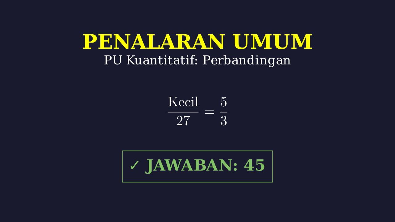Perbandingan Manik-Manik: Penalaran Umum