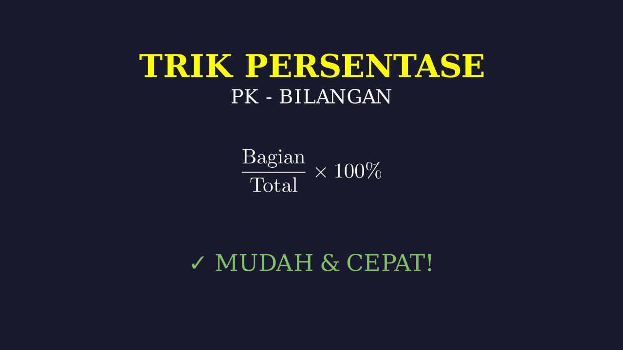 Menghitung Persentase