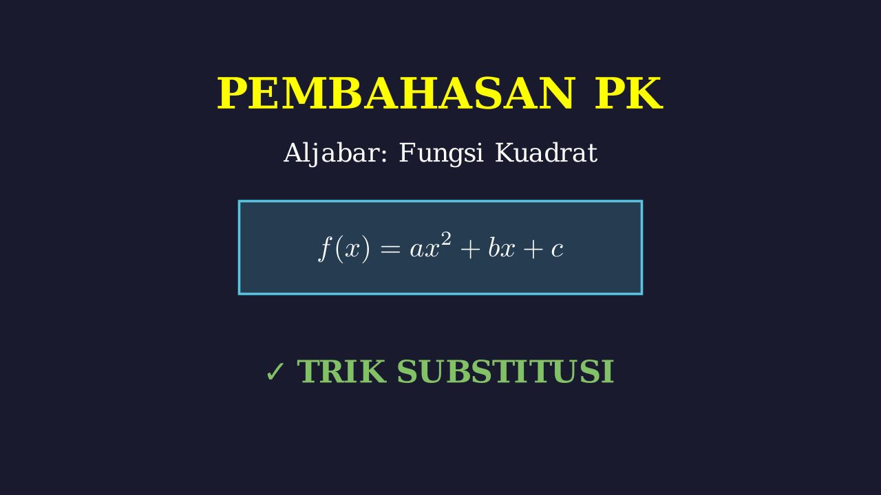 Substitusi Titik pada Fungsi Kuadrat