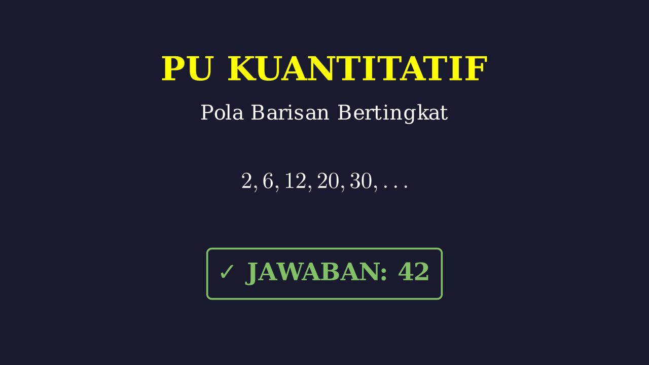 Pola Barisan Angka Bertingkat