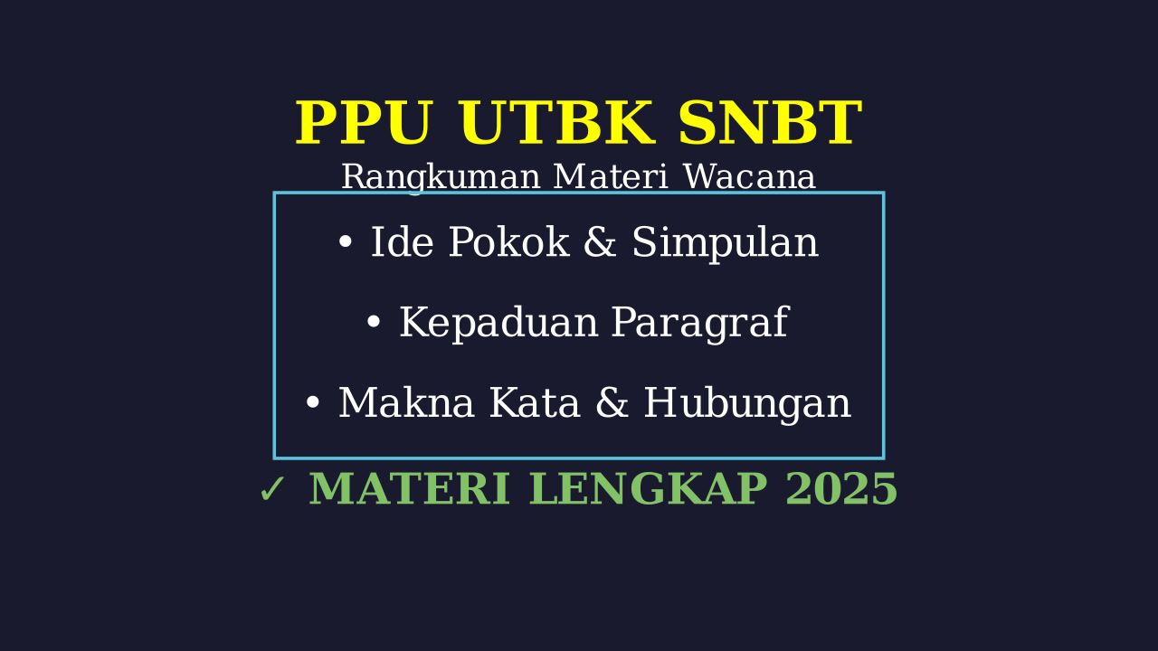 Panduan Lengkap Materi PPU
