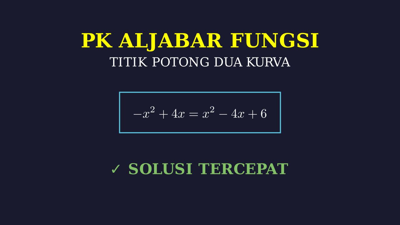 Titik Potong Dua Parabola dan Garis Tegak Lurus