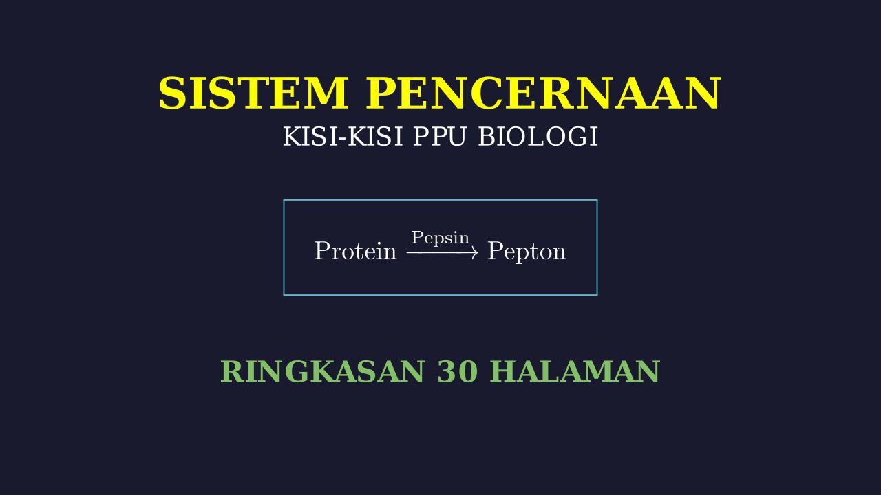Biologi: Sistem Pencernaan Manusia