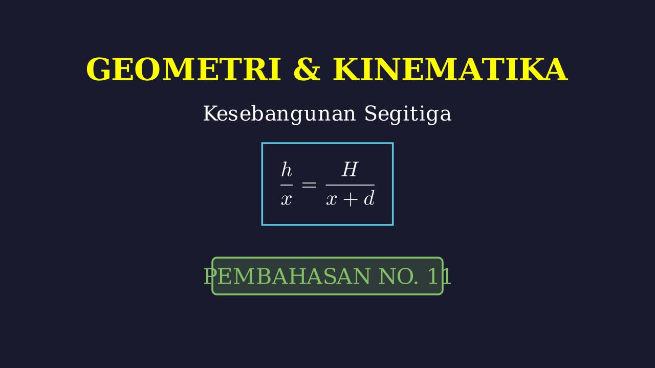 Kesebangunan dan Kinematika Gerak