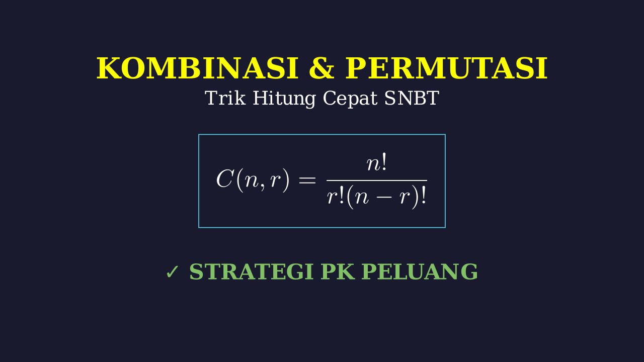 Kombinasi & Permutasi: Trik Cepat SNBT
