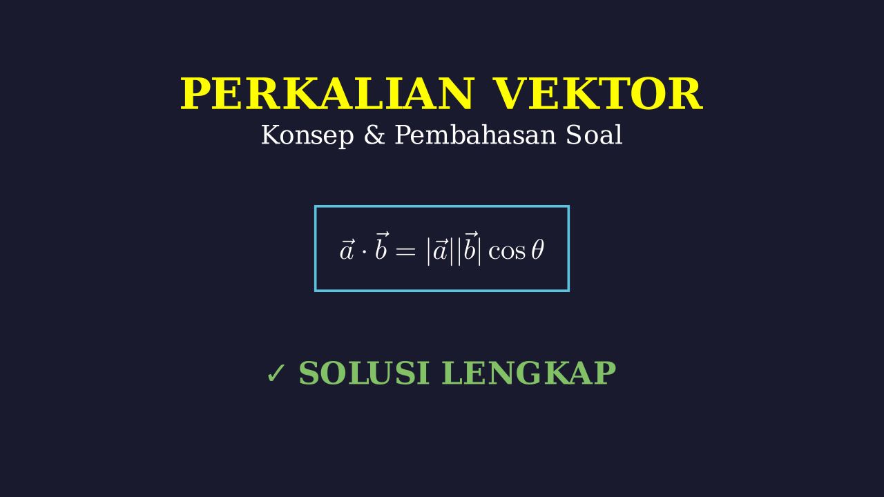 Perkalian Vektor: Konsep & Contoh Soal