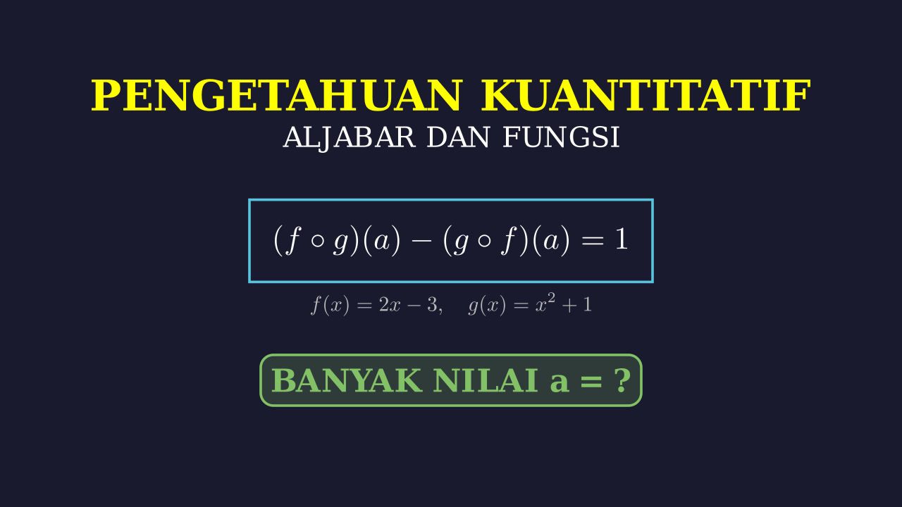 Penyelesaian Persamaan Fungsi Komposisi