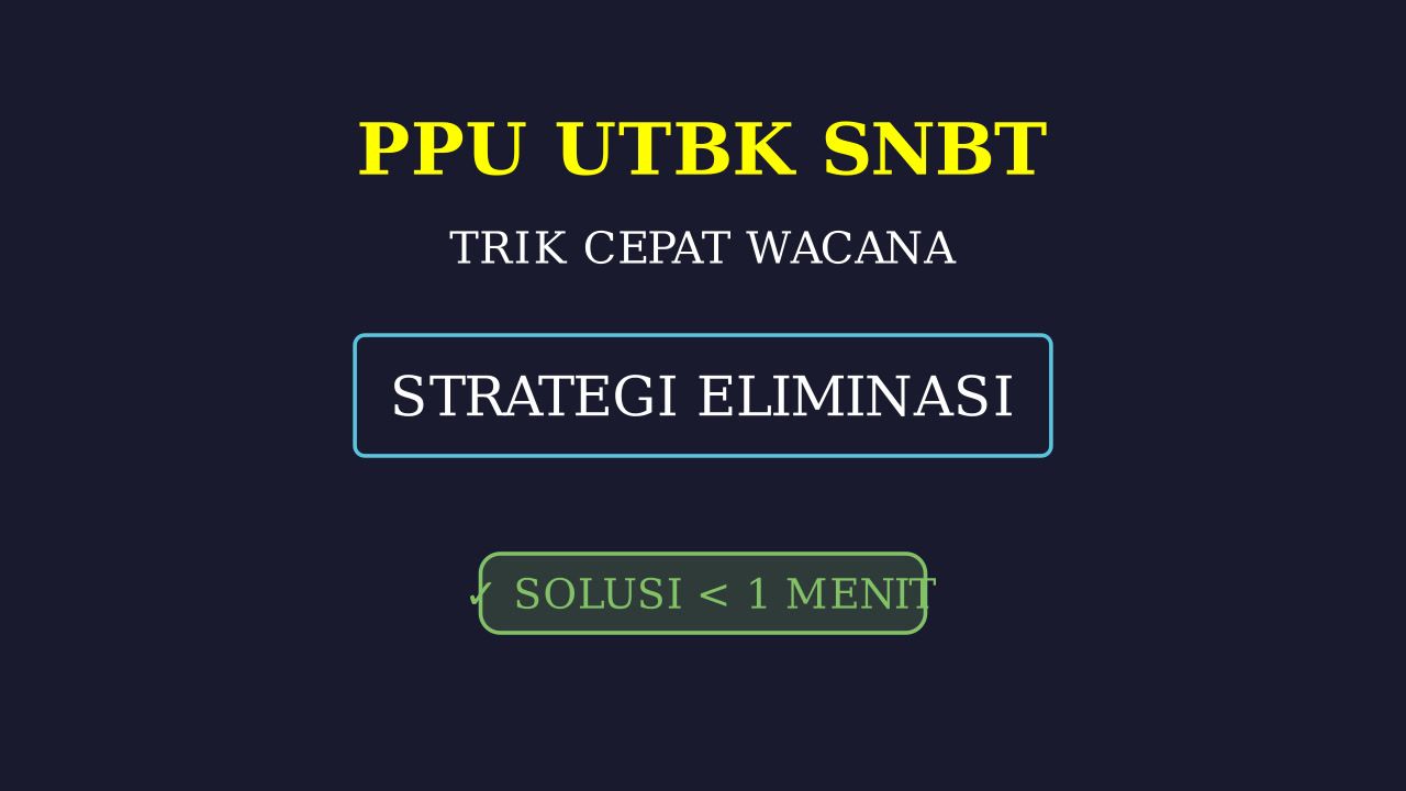 Trik Cepat Soal PPU