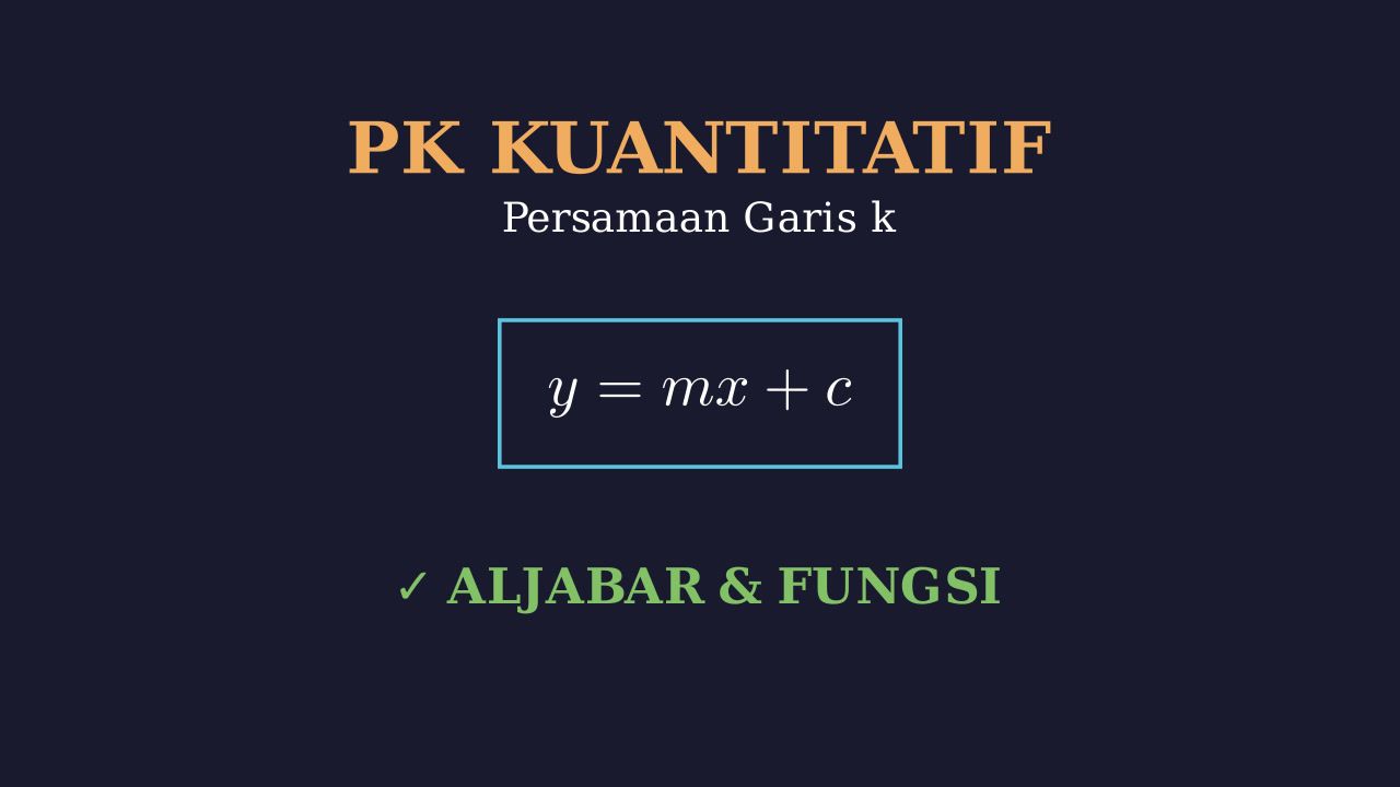 Menentukan Persamaan Garis